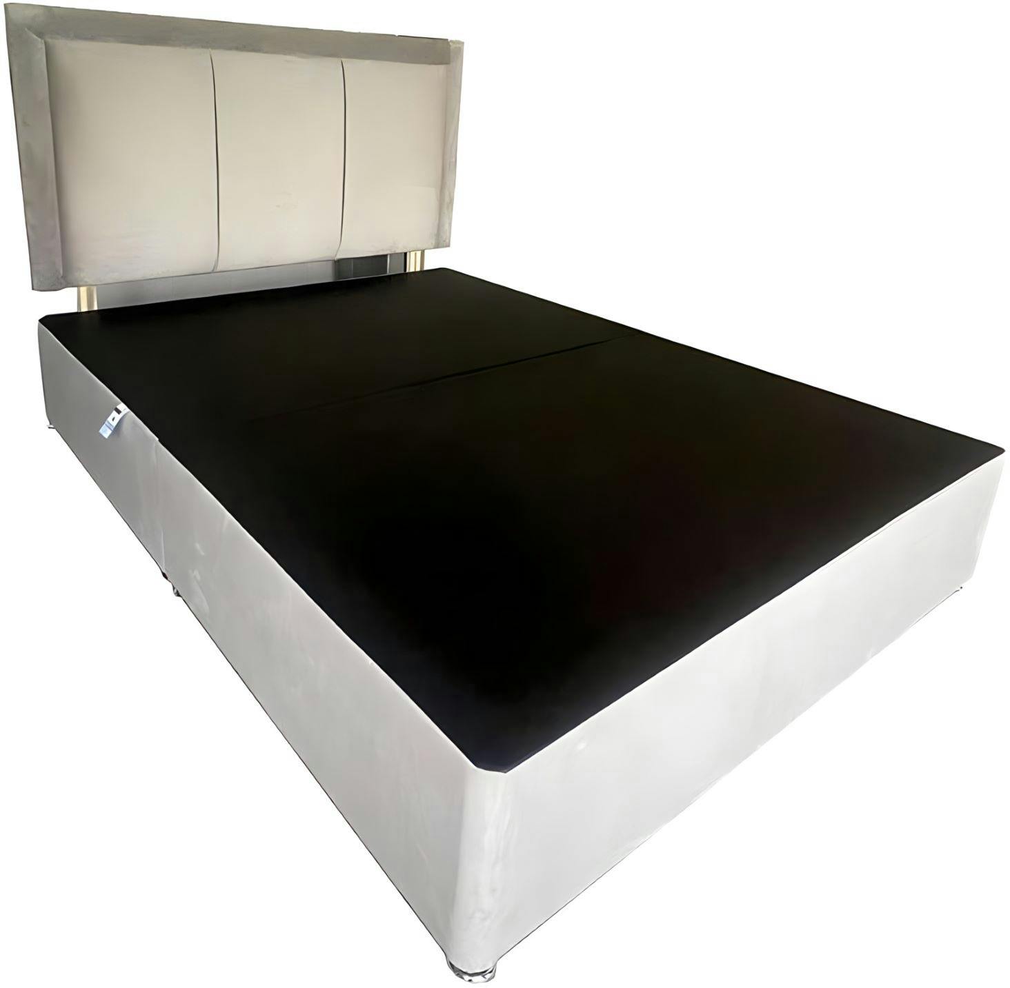 Ghost Beds Flair Grey Velvet Base + Matching 24" Headboard